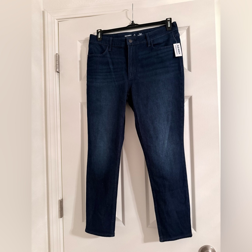 Old Navy Women's Dark Blue High Rize Super Skinny Jeans size 12 short